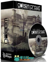 Golaem Crowd人群模拟渲染Maya插件V3.4.1.1版 Golaem Crowd V3.4.1.1 for Maya 201...