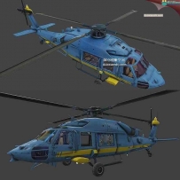 军事武装直升机3d模型