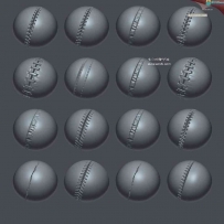 ZBrush缝合笔刷 衣服布料扎线笔刷