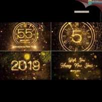 2019新年倒计时片头动画AE模板
