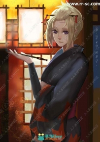 日韩风精美美女游戏角色原画插画