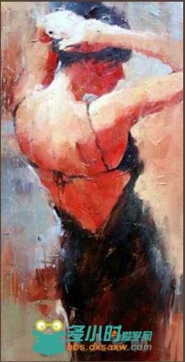 美籍画家AK油画作品推荐，106张，迷离的背影，美人如幻
