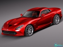 道奇蝰蛇Dodge Viper GTS 2013款超跑汽车3D模型