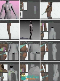 Maya女性身体游戏角色建模训练视频教程 METHOD J MAYA 2016 FEMALE BODY CHARACTER...