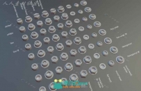 超多种类螺丝帽C4D预设