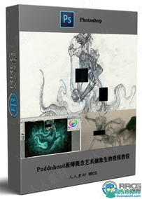 Puddnhead画师概念艺术抽象生物角色绘画视频教程